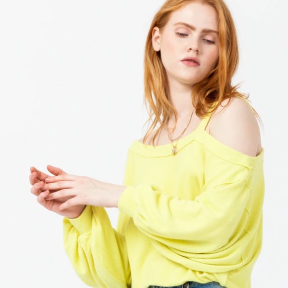 Free People Tops - Free People Flaunt It Top Cold Shoulder Sweater  S